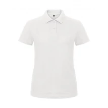 Női galléros póló fehér színben Női galléros póló fehér színben