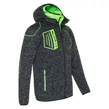 North Ways Lynx szürke kapucnis kabát, pulóver zöld betéttel