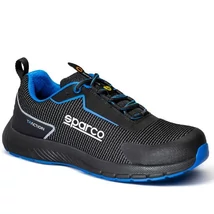 Sparco Suzuka Traction ESD S1PS sötétkék színben, oldalán Traction fehér felirat és logó, kék talppal , fehér csíkkal az oldalán