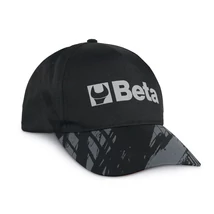 Beta fekete, szürke baseball sapka, szürke &quot;Beta&quot; felirattal az elején