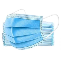 Kék orvosi egyszerhasználatos eldobható 3 rétegű maszk 