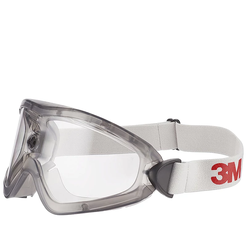 3M 2890S víztiszta védőszemüveg, állítható gumis fejre rögzíthető fejpánttal