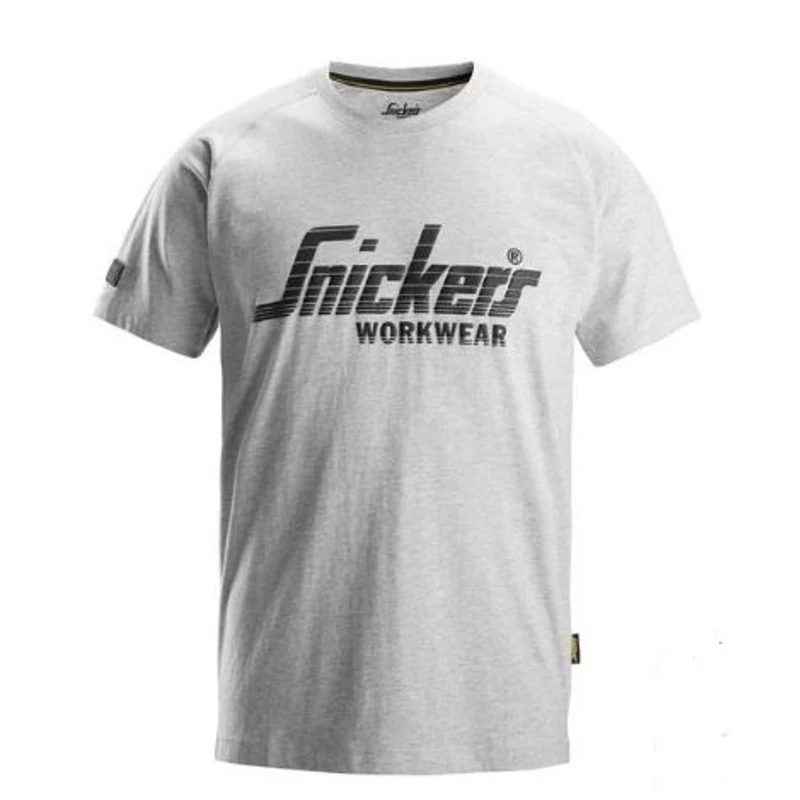 Snickers szürke póló, fekete felirattal
